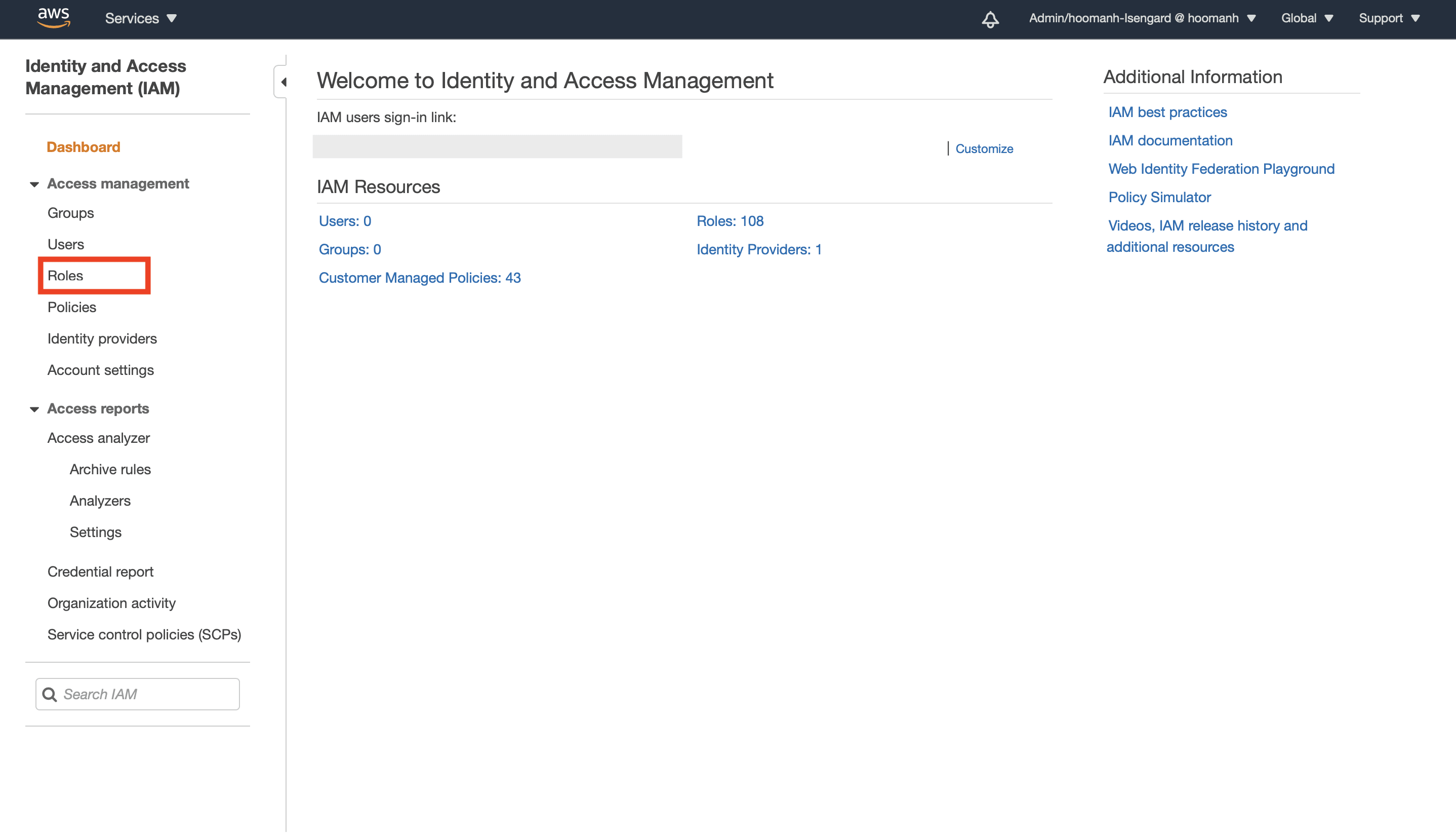 SQL Server to S3: Open IAM Roles | Hevo Data